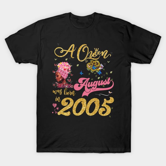 A Queen was born in August 2005 16th Birthday T-Shirt by TeeBlade